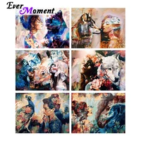 ever moment diamond painting girl and animal 5d diy new arrivals full square mosaic for giving art craft cross stitch asf2165