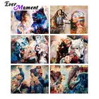 Ever Moment Алмазная картина для девочек и животных 5D DIY Новое поступление полностью квадратная мозаика для рукоделия вышивка крестом ASF2165