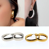 goth earrings hanging trendy wide ring earrings big circle earrings gold large hoop earrings womens stainless steel jewelry
