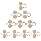 Набор мини-колец для вышивки сделай сам, деревянная рамка для вышивки крестиком, набор из 10 деревянная серьга