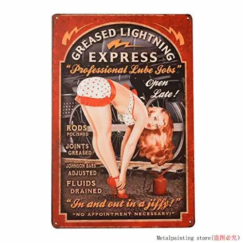warehouse Retro Pin Up Sexy Girls Tin Metal Sign Wall Decor for Home Garage Man Cave Bar Painting | Дом и сад