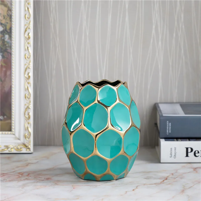 

CERAMIC BLANK SPACE VASE HYDROPONIC DRIED FLOWERS MODERN DINING TABLE COUNTERTOP FLOWER BASIN FASHION HOME DECORATION R4335