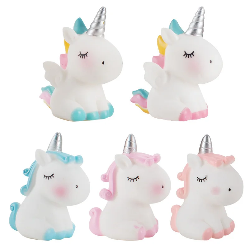 

1pcs Unicorn Cake Topper Rainbow Cloud Balloon Cupcake Topper Kids Birthday Cake Flags Decor Baby Shower Girl Favors