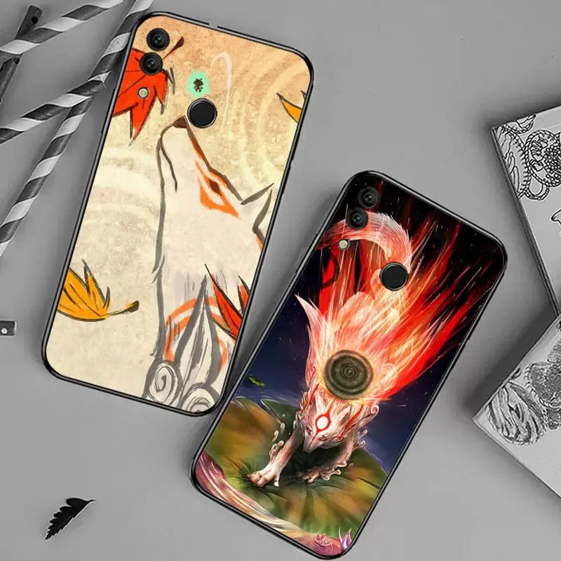 

Okami Fox Japanese style anime Phone Case For Huawei honor Mate 10 20 30 40 i 9 8 pro x Lite P smart 2019 nova 5t