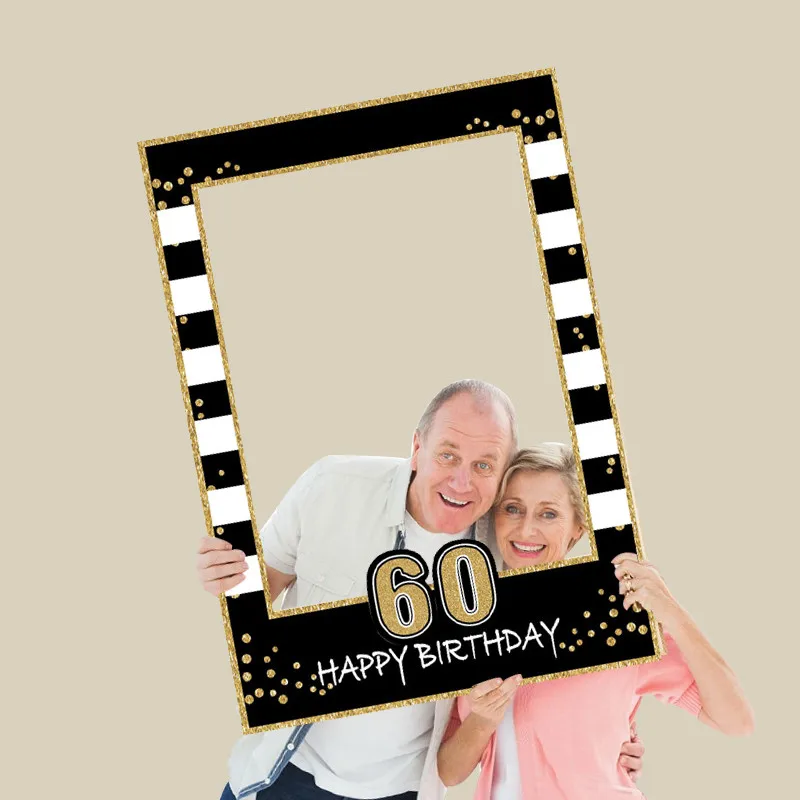 Chicinlife 1 шт. Фотофон Happy 30th 40th 50th 60th с рамкой реквизит для взрослых на день рождения