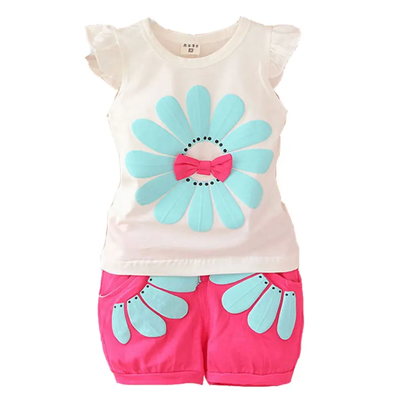 Фото Специальное предложение летние комплекты одежды для новорожденных девочек