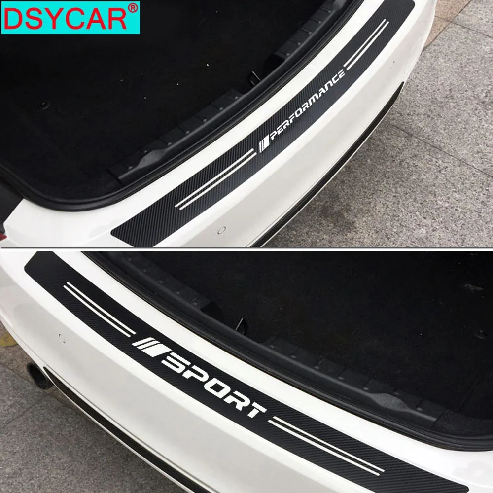 DSYCAR 1Pcs Car Styling Rear bumper Trunk Edge Protector Guard Trim 5D Carbon Fibre Vinyl Decal stickers for BMW All Series | Автомобили и