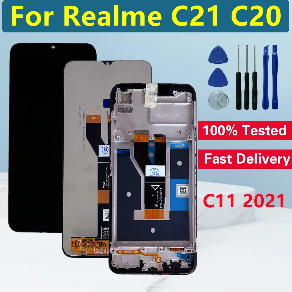 Оригинальный ЖК-дисплей 6 5 дюйма для Realme C21 C20 RMX3201 RMX3063 запасная деталь C11 2021 |