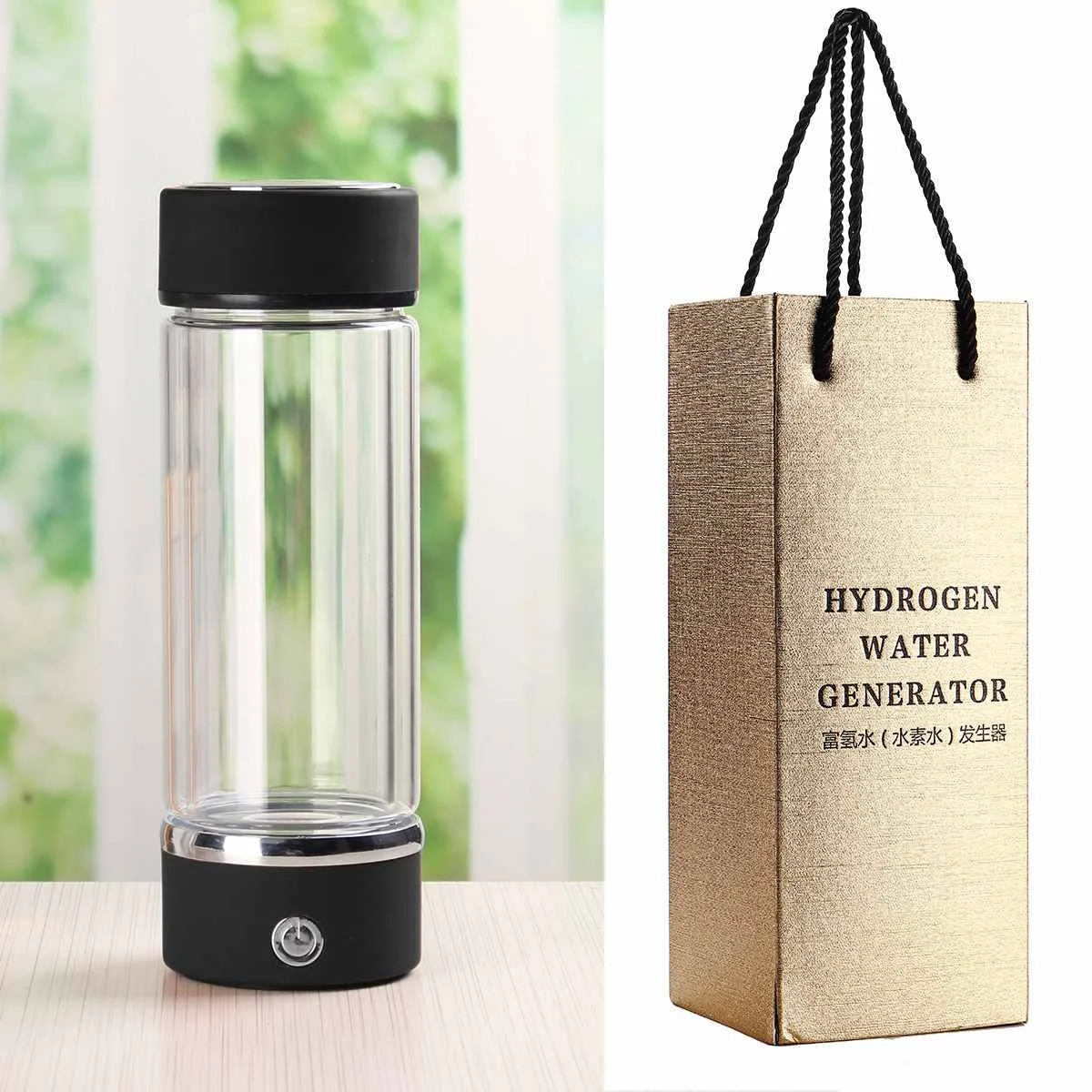 

420ml Portable Hydrogen Generator Water Filter SPE/PEM Pure H2 Electrolysis Hydrogen-Rich Water Cup Ionizer Maker Drink Bottle