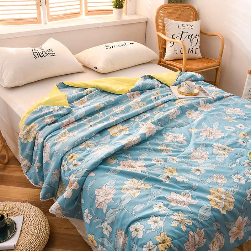 Новые лоскутные пледы постельные принадлежности Тропическое растение принт с