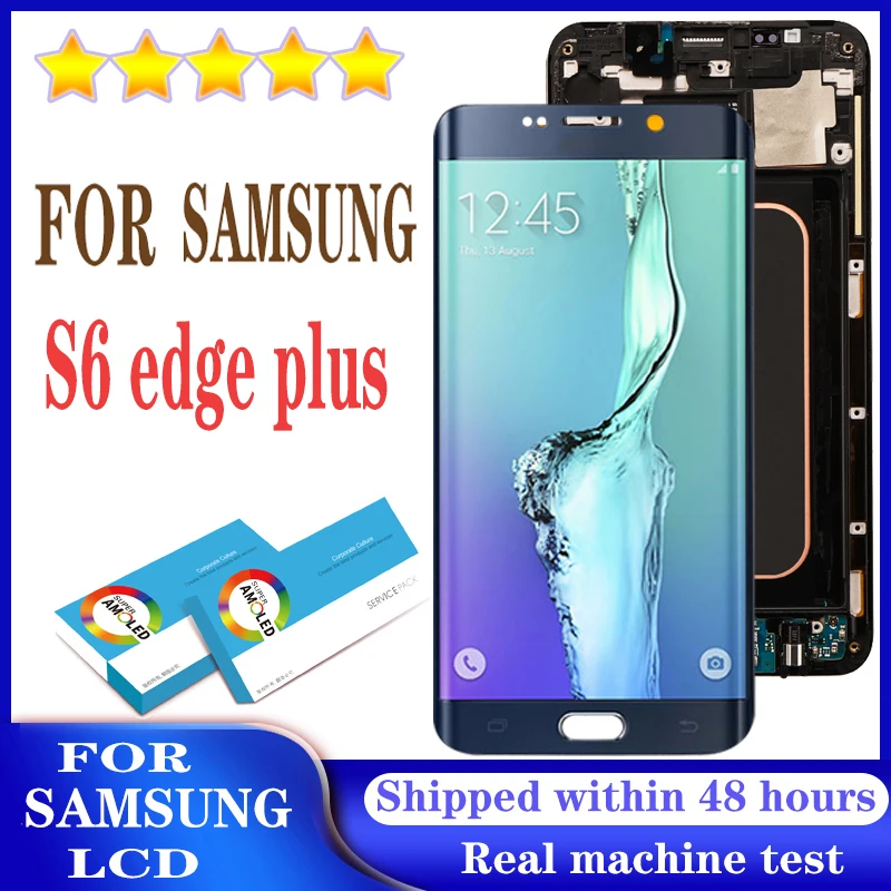 100% Оригинальный Super AMOLED ЖК-дисплей для SAMSUNG Galaxy s6 edge plus дисплей G928 G928F сенсорный