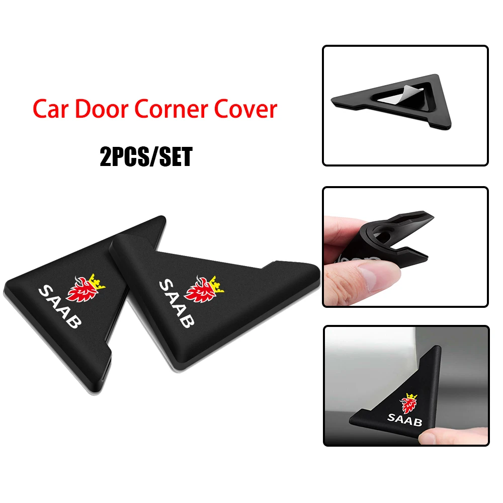 

2PCS/SET Silicone Car Door Corner Cover Anti-Scratch Crash Protection for SAAB 9-3 9-5 93 9000 900 9-7 600 99 9-X 97X 9-2X GT750