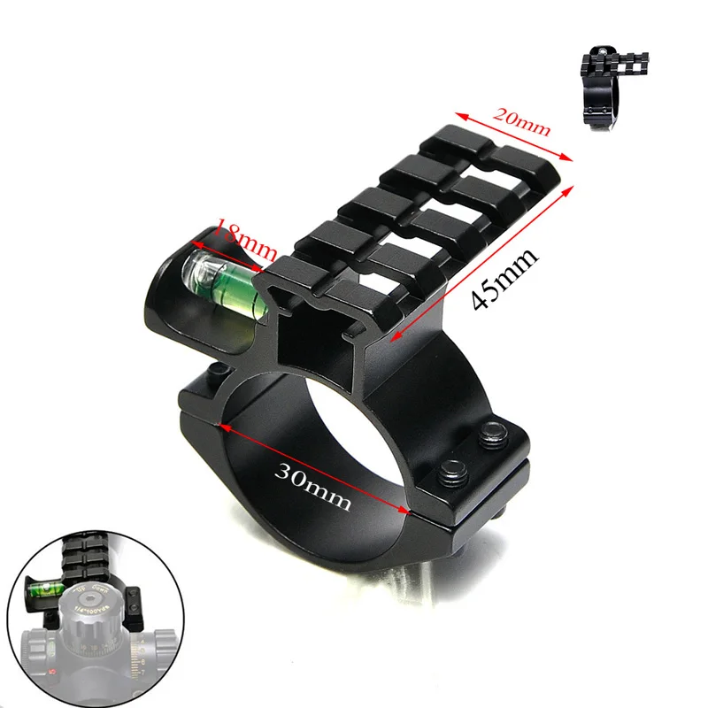 30 мм Диаметр Вивера Пикатинни спиртовой уровень пузырьковый кольцо с 20