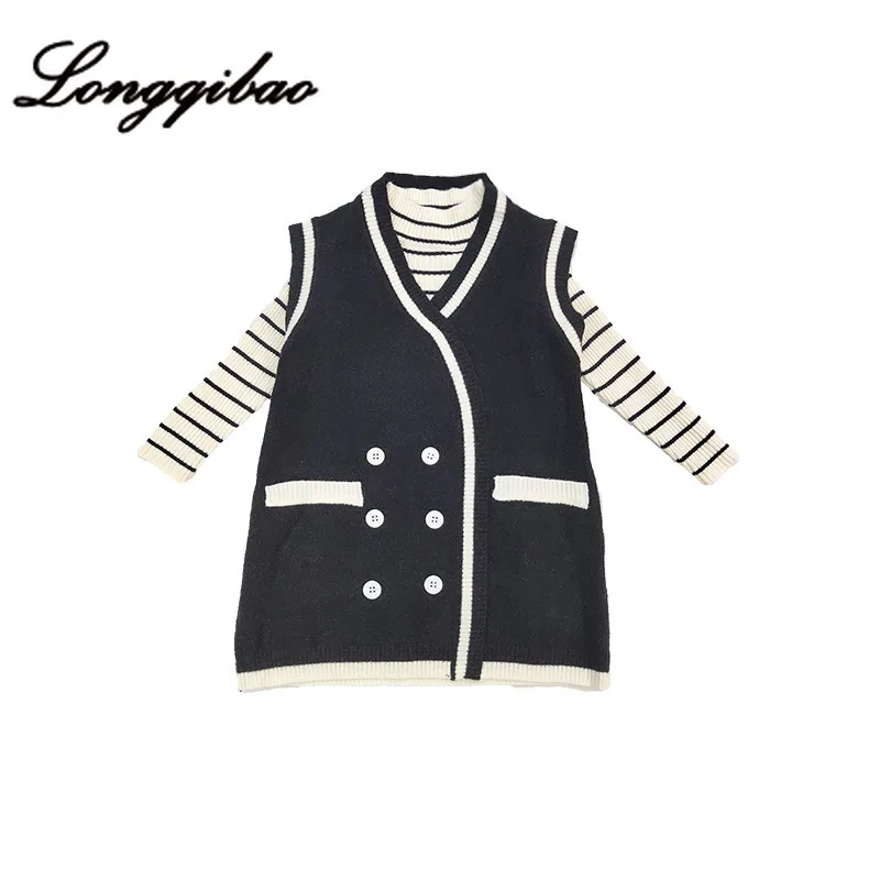 Свитер для маленьких девочек коллекция 2019 года Новая Осенняя детская модная