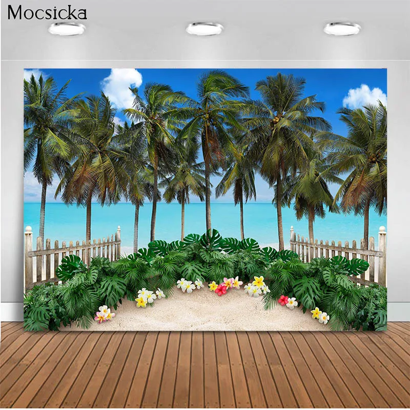 

Mocsicka фон для фотосъемки детей с изображением пляжа и солнца