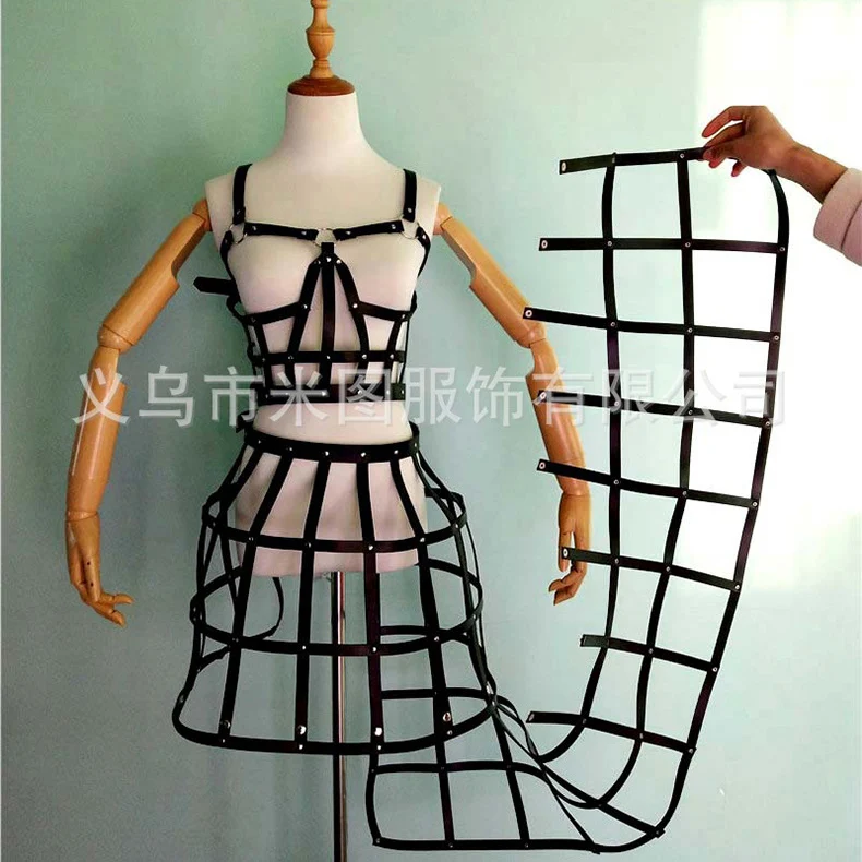 Комплект подвязок для нижнего белья из кожи сексуальное женское платье с ремнем