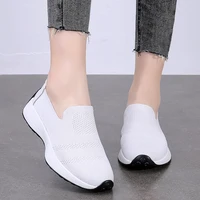 2021 new women sneakers fashion vulcanize breathable mesh soft casual shoes platform women slip on flats woman zapatos de mujer