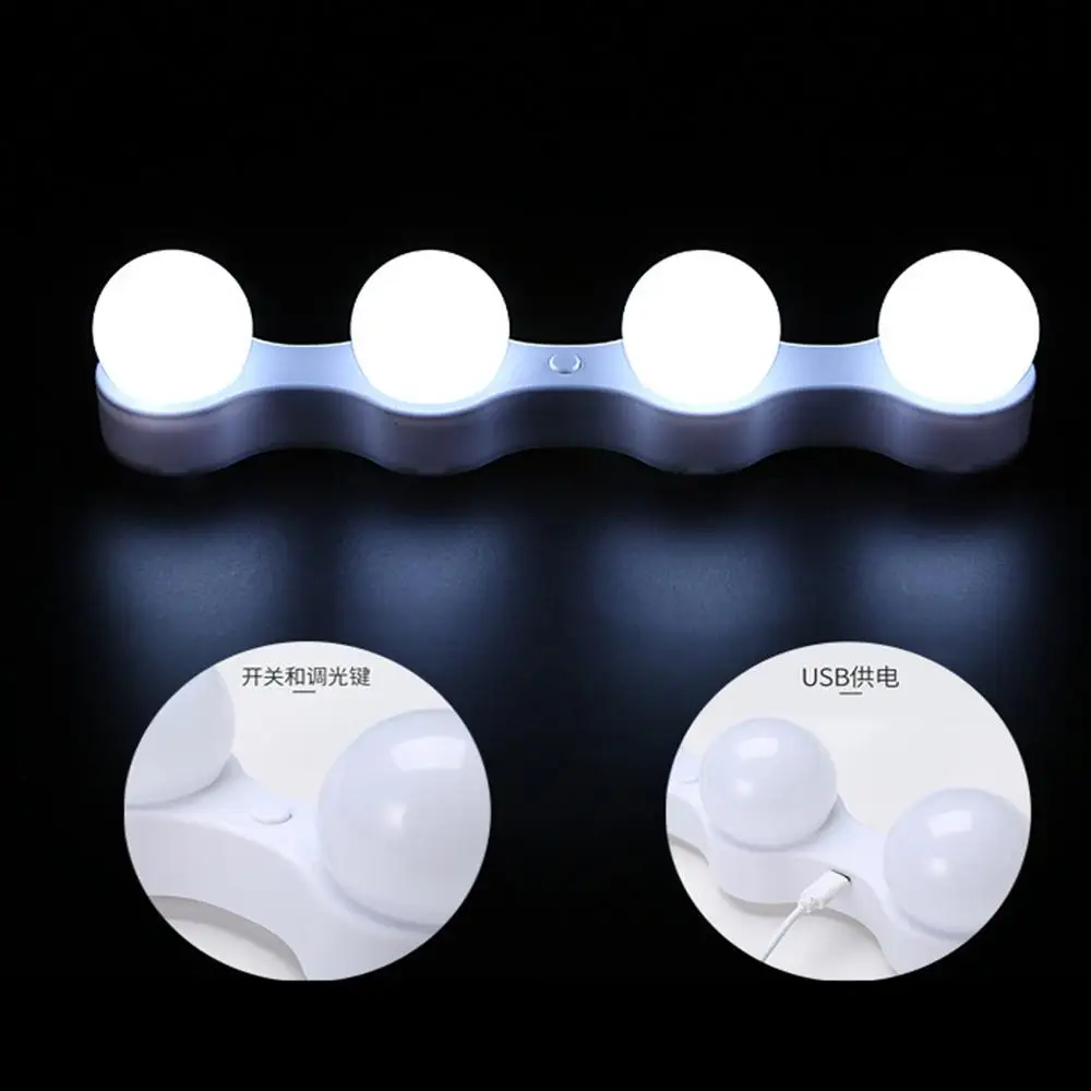 Студийные лампы для макияжа портативный аккумулятор супер яркие 4 светодиодный