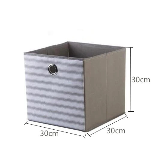 30x30x30cm Складной органайзер для одежды из нетканого полотна, ящик для хранения игрушек, для нижнего белья, бюстгальтера, носков, книг, для домашнего хранения, ведро для белья - Цвет: 30x30x30cm