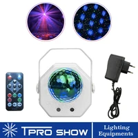 remote rgb led disco light rotating magic ball laser projector 2in1 musci reaction stage lighting effect for wedding chrismas dj