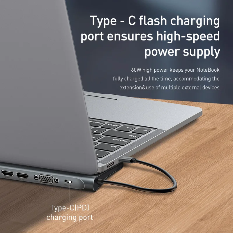 

USB Type C HUB to 3.0 USB HDMI-compatible RJ45 USB HUB for MacBook Pro USB Splitter Multi 11 Ports Type C HUB USB-C HUB