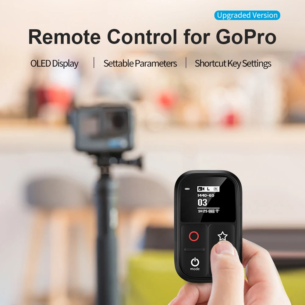 

80m WiFi Remote Control Waterproof Action Camera Wireless Controller for Gopro Smart Remote Control Charging Cable Kits