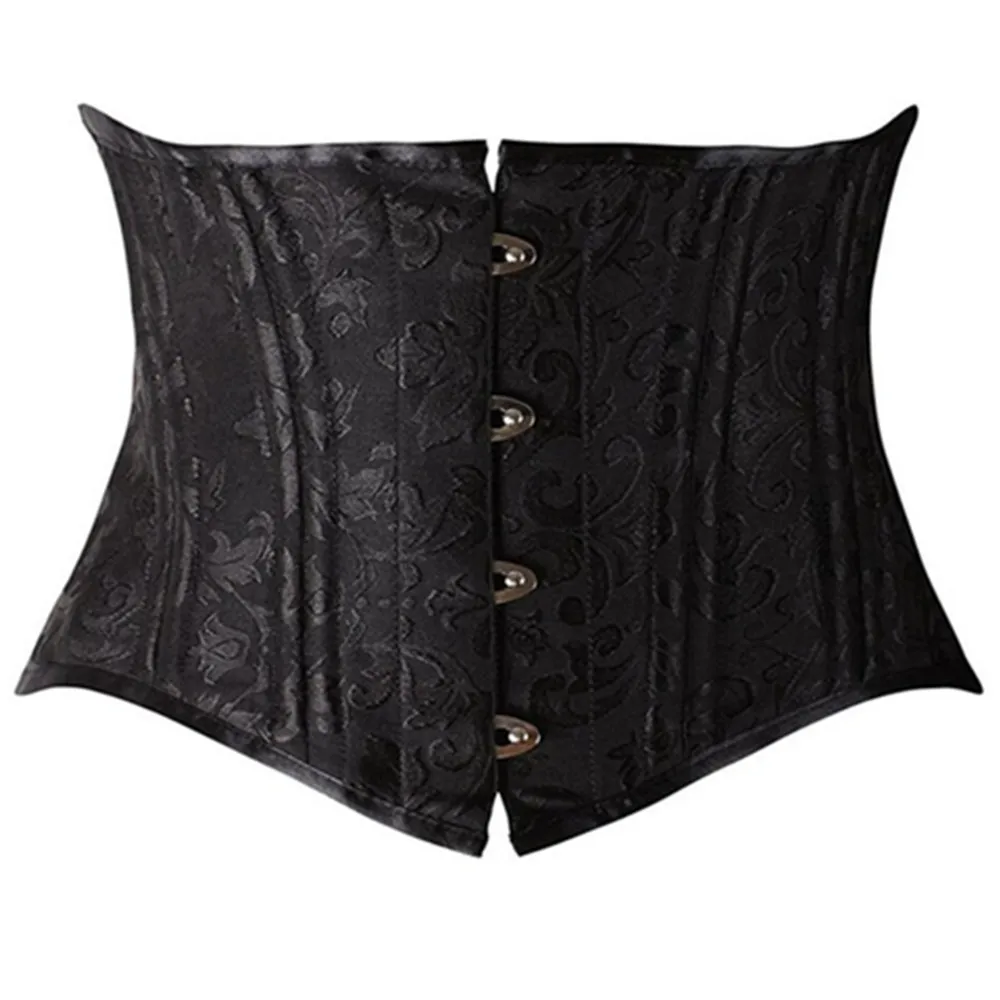 

Sexy Women Lace Up Corsets Underbust Bustiers Top Corset 24 Steel Boned Waist Trainer Body Shaping Slimming Belt Plus Size