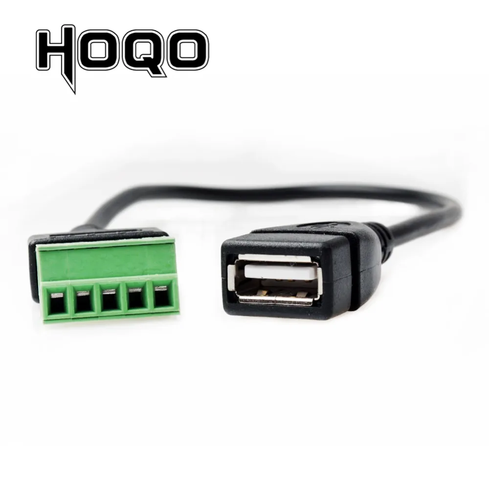 

Винтовой разъем USB 2,0 A типа «мама» на 5 штырьков, USB-разъем с защитой типа USB2.0 для винтовой клеммы