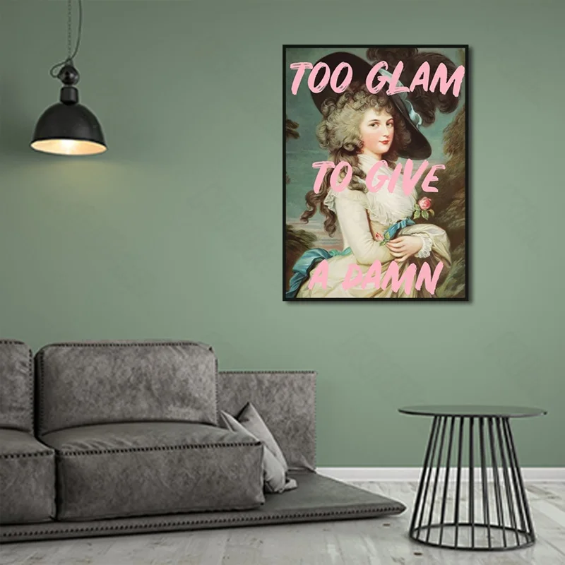 

Nostalgia Style Murals Frameles Poster Duchess and Black Hat Home Residential Bedroom Decoration Living Room Canvas Painting