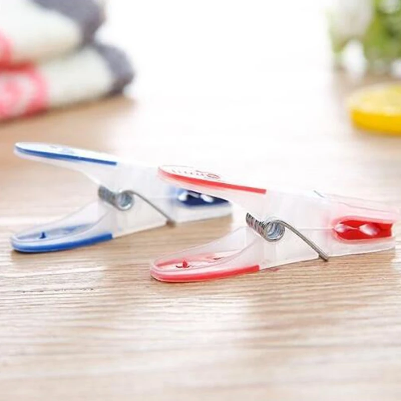 

48Pcs Household Plastic Clothes Pegs Windproof Laundry Clips for Underwear Socks Drying Hanging Photos