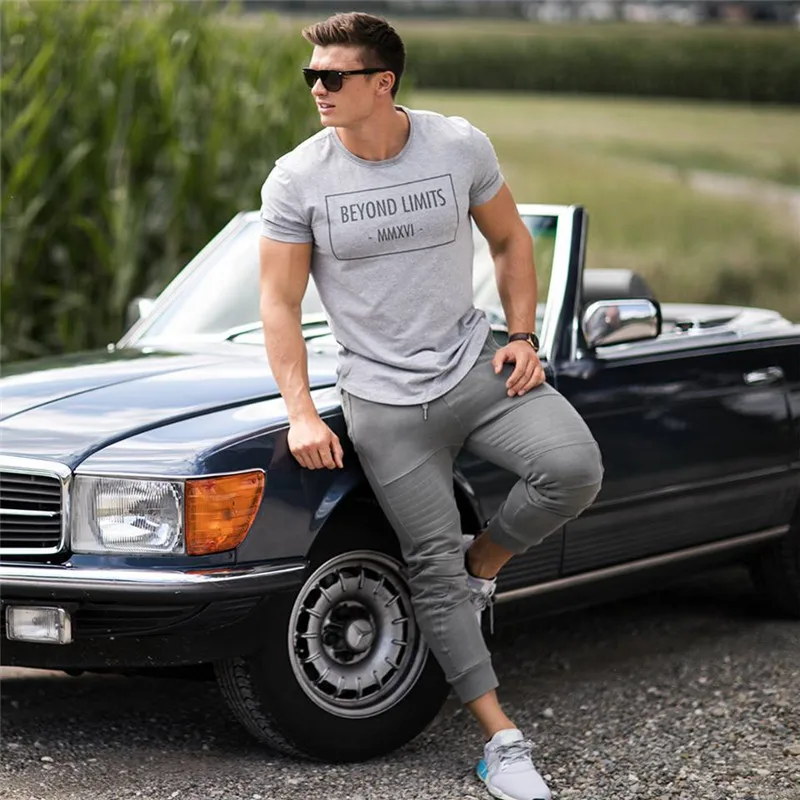 Мужские тренировочные штаны спортивные Джоггеры для фитнеса модные уличные