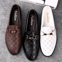 2021 italian genuine leather shoes men loafers casual dress shoes luxury brand soft man moccasins comfy slip on flats boat shoes