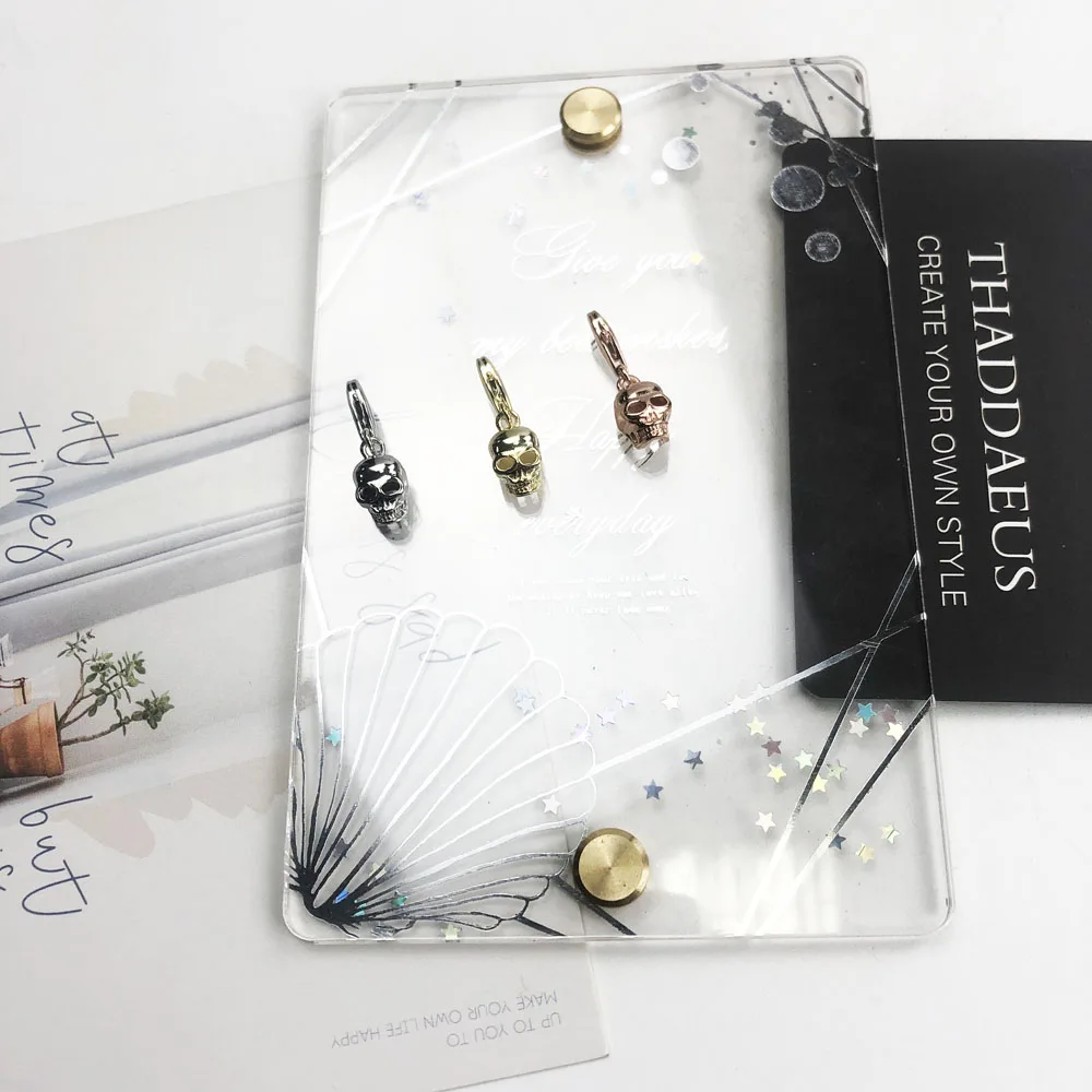 Подвеска в виде черепа из стерлингового серебра 925 пробы трех цветов женская и