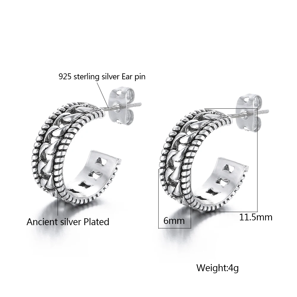 Шины линии Дизайн Аутентичные Серебряный цвет серьги с Буддой изысканные