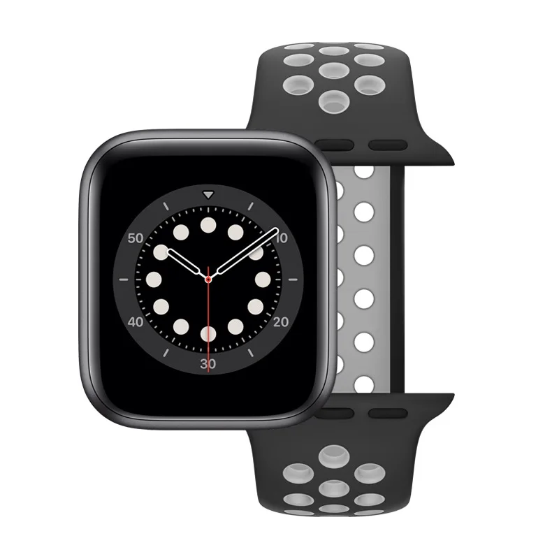 

Silicone Strap for Apple Watch Band 40mm 44mm 4 5 6 SE iWatch serie 3 2 1 42mm 38mm Elastic Belt Solo Loop bracelet