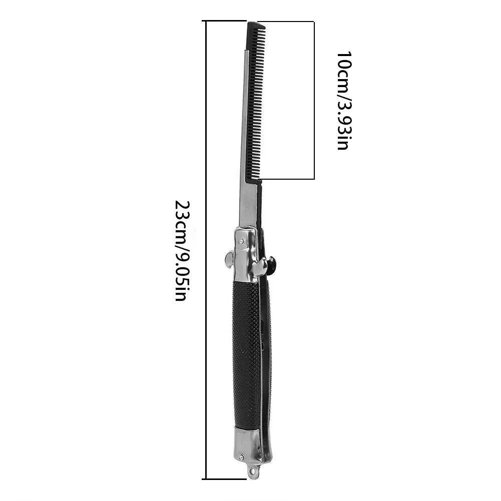 

Black Spring Pocket Oil Hair Comb Folding Spring Pocket Hairstyle Comb Automatic Push Button Brush Hair Beard Men Styling Tools