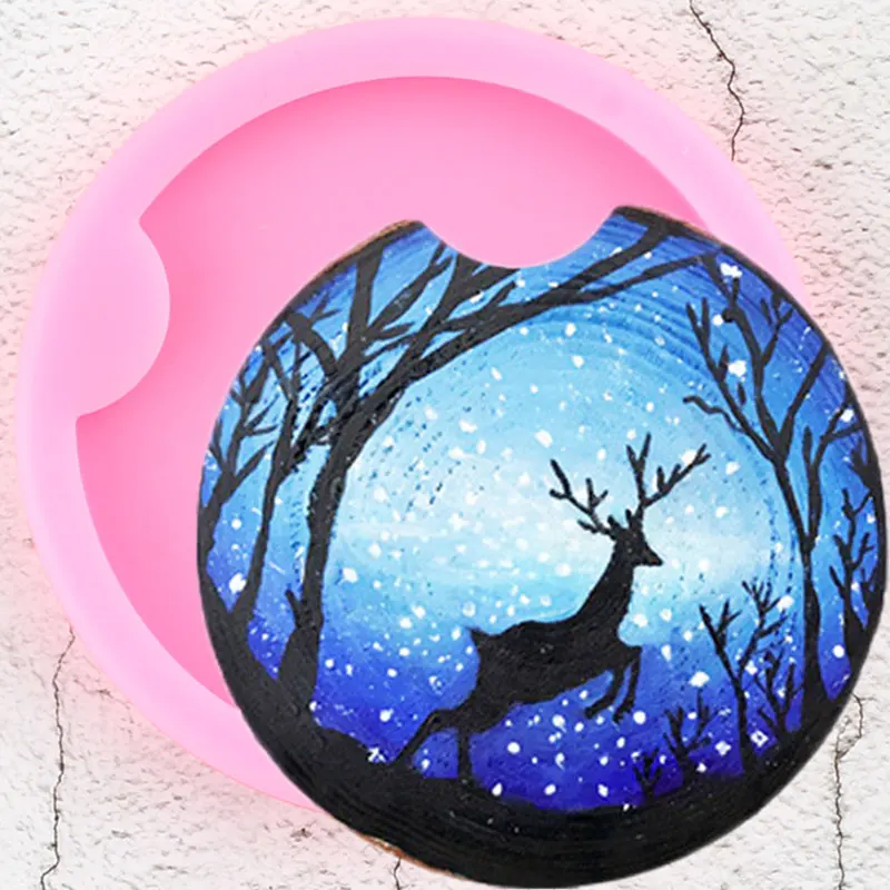 Круглая форма для брелоков силиконовые формы рукоделия изготовление ювелирных