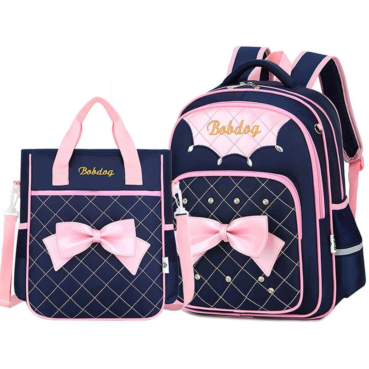 Детские школьные сумки Детский начальный рюкзак для девочек Школьный рюкзак начальная школа книга сумки рюкзак 2 шт./компл.