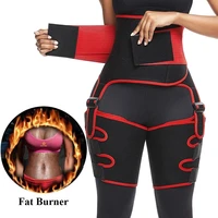 waist and thigh trimmer neoprene thermo trainer leg shaper corset weight loss slimmer fat burning sweat sauna workout wrap belt