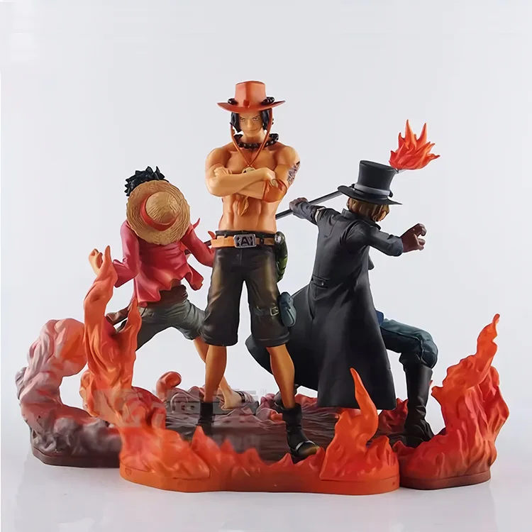 Новинка 3 шт. Аниме One Piece DXF братство II Обезьяна D Луффи фигурки Portgas Ace Sabo ПВХ