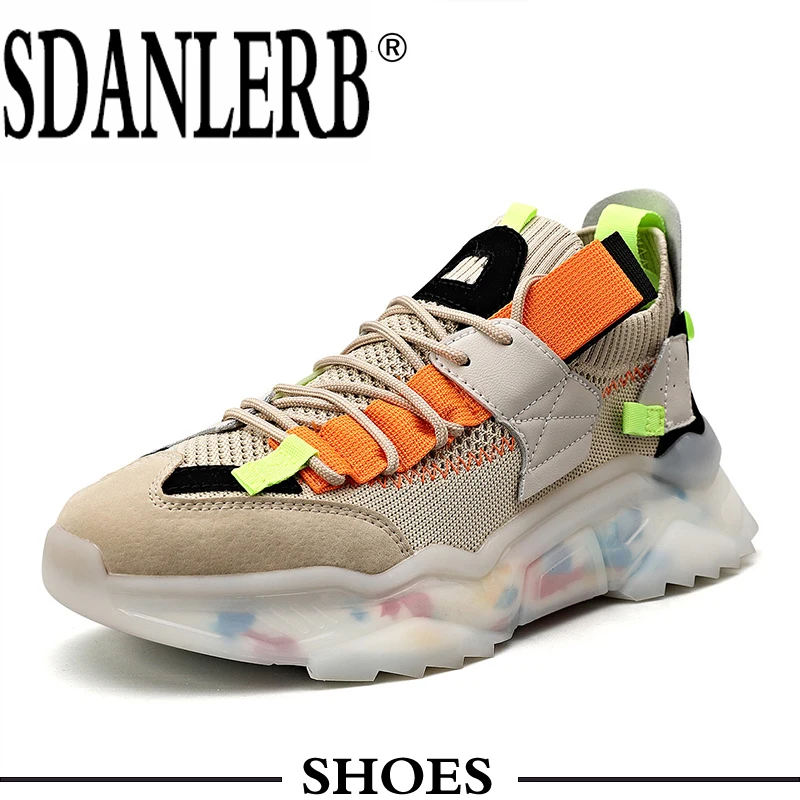 

New Breathable Street Shoes Men Transparent Sole Fashion Sneakers Man Trainers shoes for men men shoes sneakers