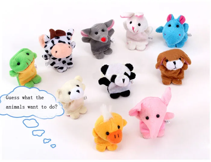 

10pcs Animal Finger Puppet Plush Child Baby Early Education Toys Gift Baby Toy