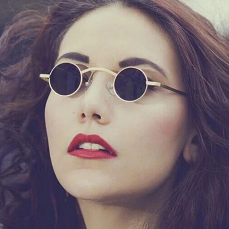 

Маленькие круглые солнцезащитные очки, пикантные Красочные мужские и женские известные брендовые дизайнерские модные солнцезащитные очки...