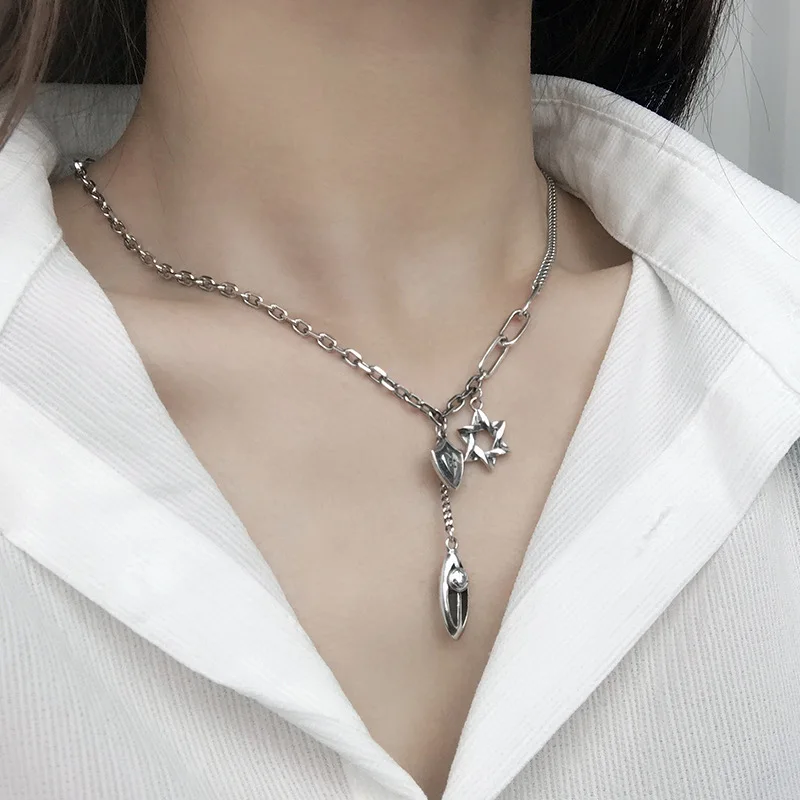 Женское винтажное ожерелье Leouerry из стерлингового серебра 925 пробы с