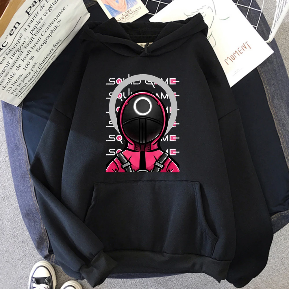 

Squid Game Cartoon Graphic Hoodies Mens Cosplay Korean TV Series Streetwear Hoody Fashion Fleece Sweatshirts Casual Men Hoodie