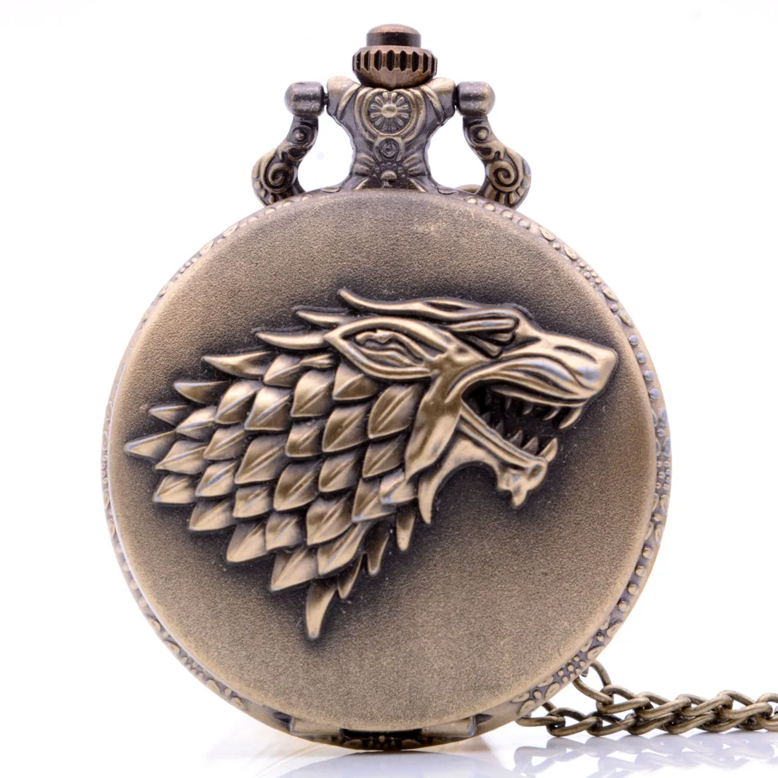Винтажная Античная зима: дом Starks семья кварцевые карманные часы ожерелье мужские