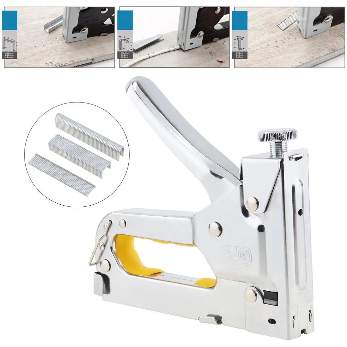 Строительный степлер для рукоделия строительный ногтей сверхмощный 3 сторонний