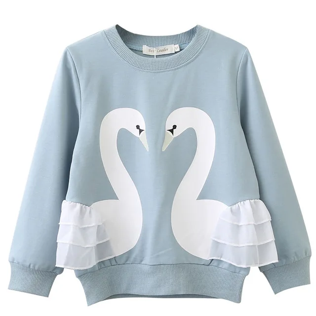 Blue AZ1016 Bear Leader/детская одежда; Новинка г.; Весенняя детская одежда для мальчиков и девочек с рисунком динозавра; Лоскутная Толстовка принцессы; одежда; От 2 до 7 лет - Цвет: Blue AZ1016