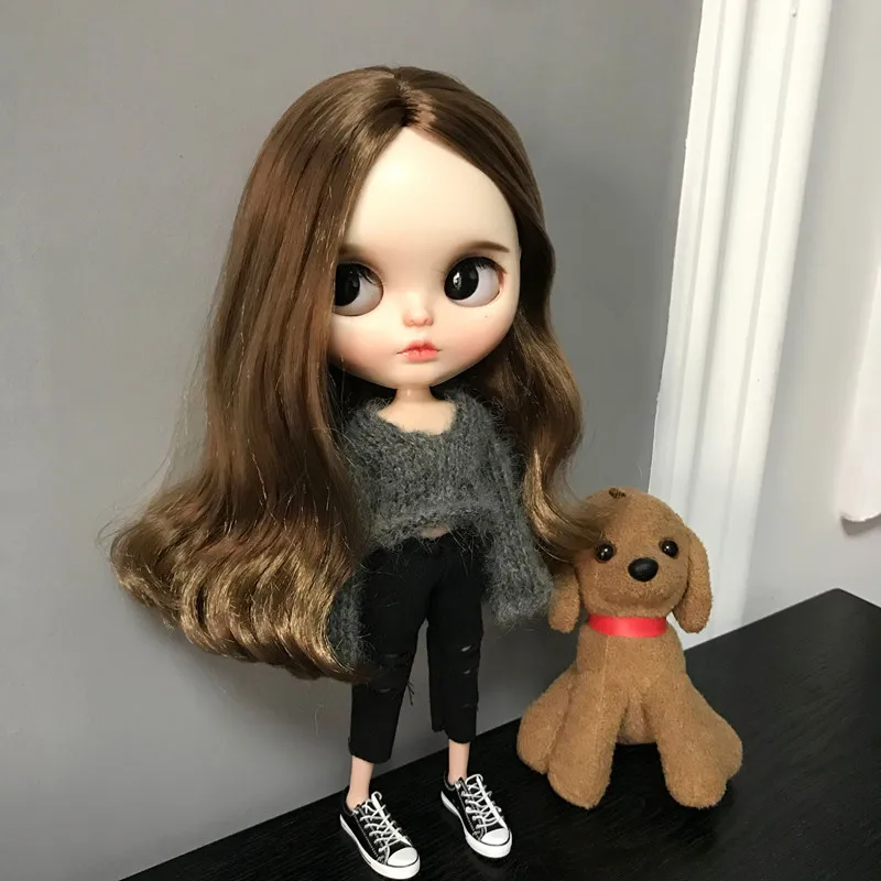 Одежда для куклы blyth 1/6 модные аксессуары кукол Pullip свитер + джинсовый костюм с