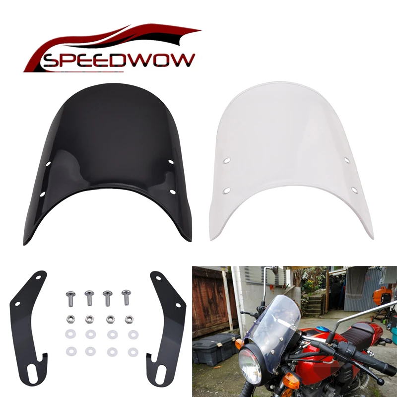 Стекло на лобовое стекло мотоцикла 5-7 дюймов подходит для Honda Yamaha XJR 1300 Suzuki GSX 1400 Royal